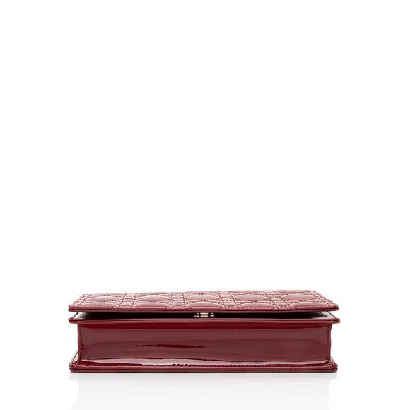 Dior Patent Leather Cannage Lady Dior Wallet on Chain - Picture 4 of 9